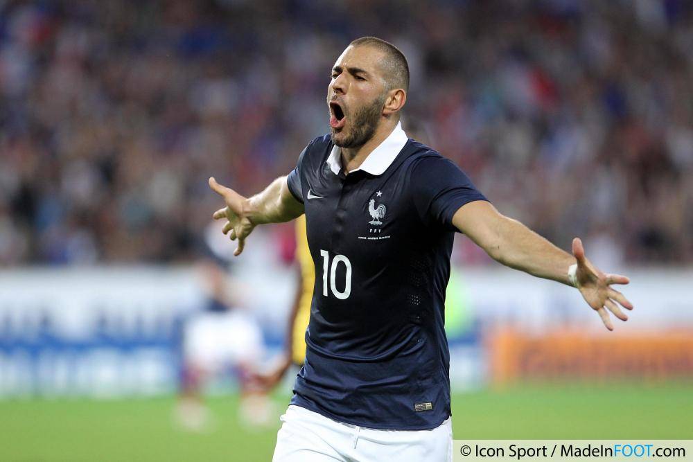 Karim Benzema sous le maillot de l'équipe de France