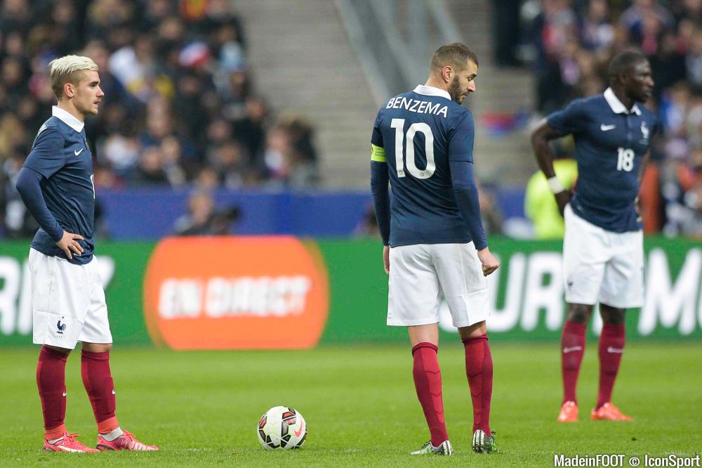 Karim Benzema, l'attaquant du Real Madrid, ici sous les couleurs de l'équipe de France.
