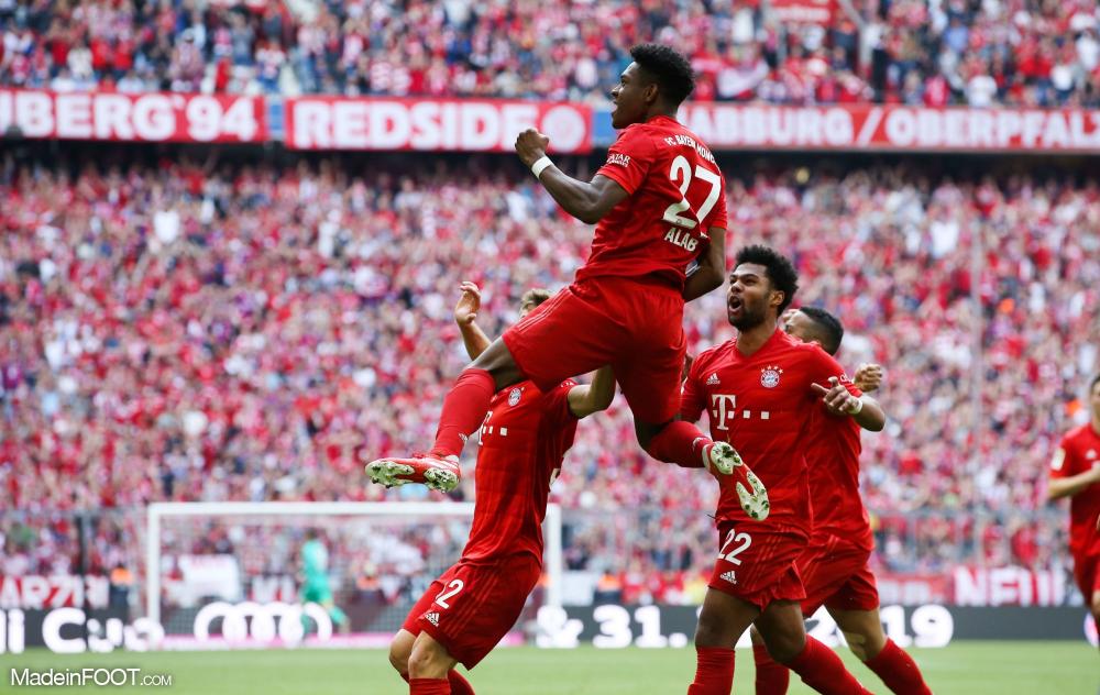 David Alaba célébrant un but 