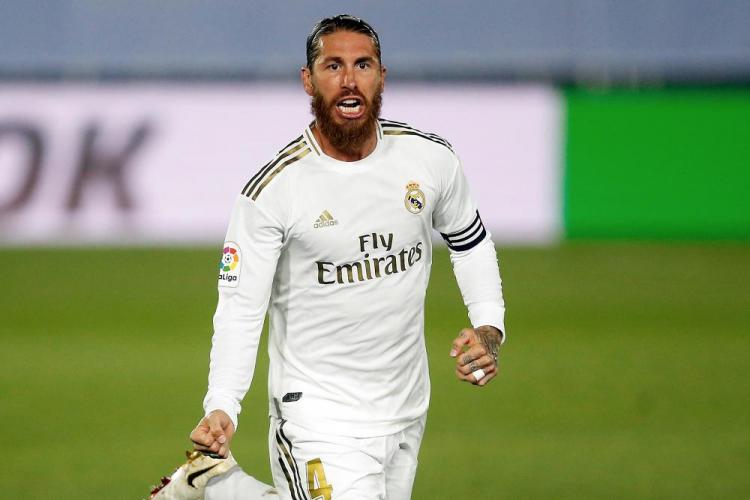 Sergio Ramos sous le maillot du Real Madrid.