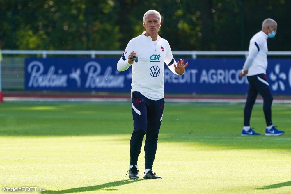 Didier Deschamps lors d'un entraînement de l'Équipe de France