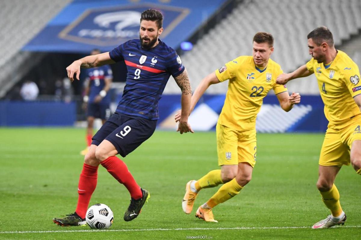 Olivier Giroud, l'attaquant de Chelsea et de l'équipe de France.
