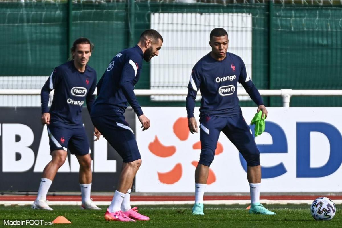 Benzema et Mbappé avec les Bleus