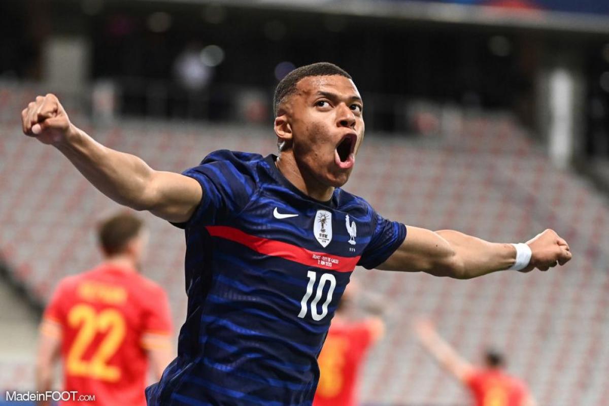 Kylian Mbappé sous le maillot de l'Equipe de France