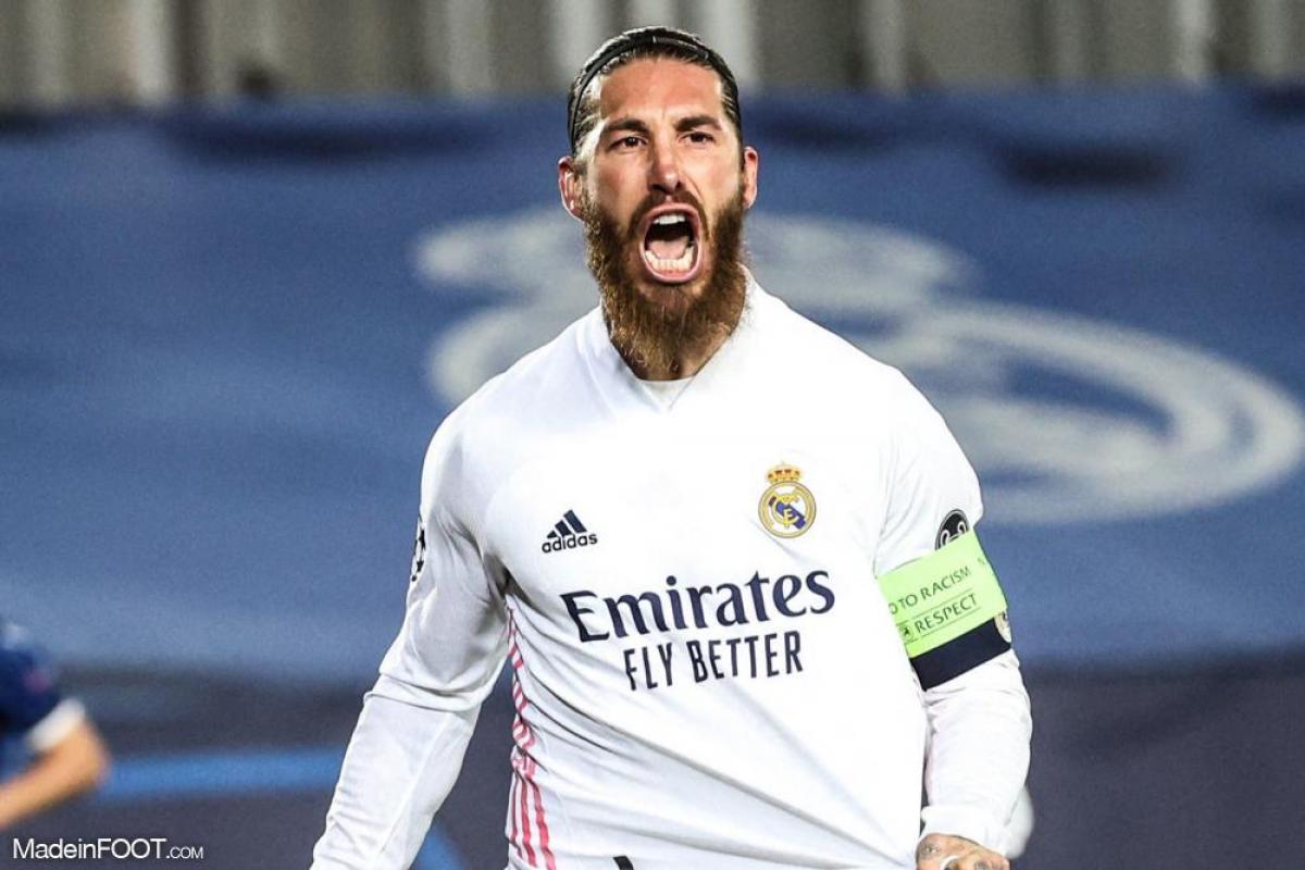 Sergio Ramos (Real Madrid) célèbre un but