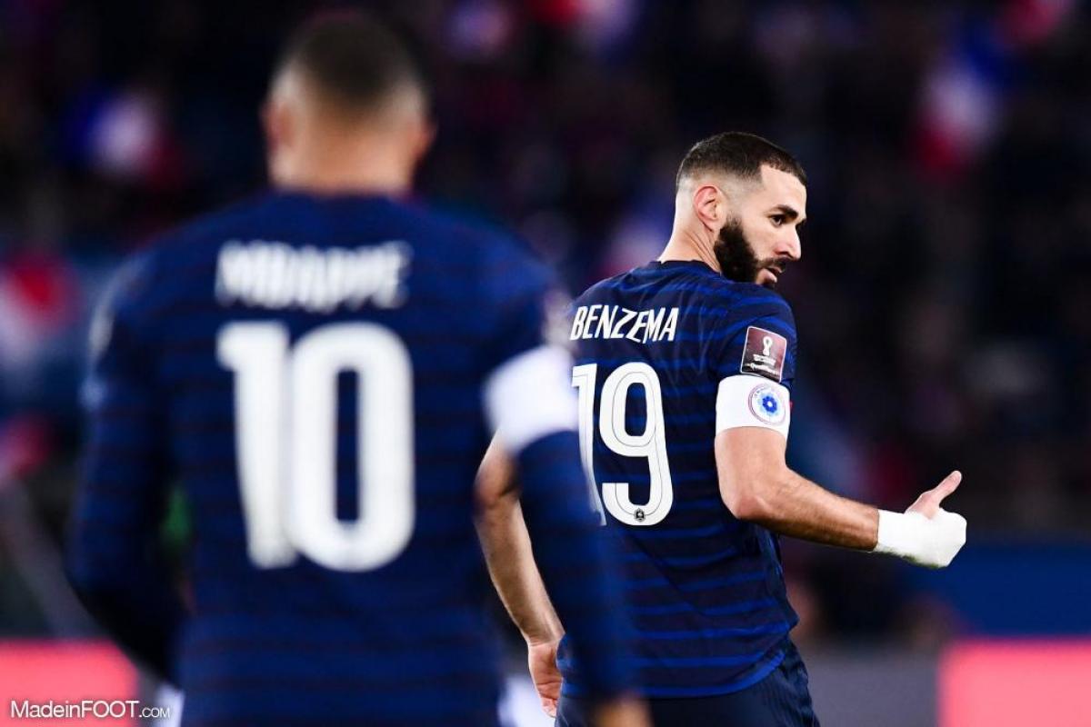 Karim Benzema sous le maillot de l'équipe de France.