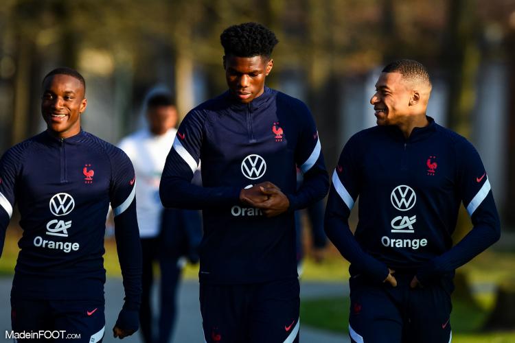 Aurélien Tchouaméni et Kylian Mbappé.