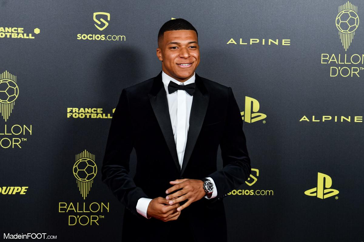 Kylian Mbappé à la cérémonie du Ballon d'Or