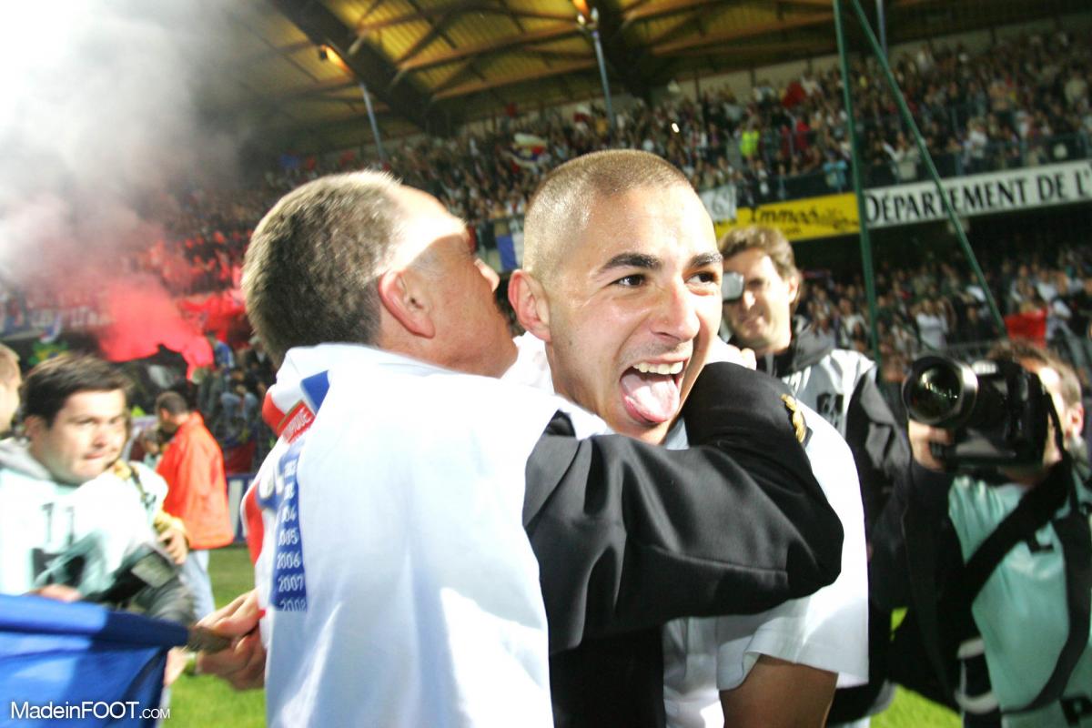 Karim Benzema avec Jean-Michel Aulas