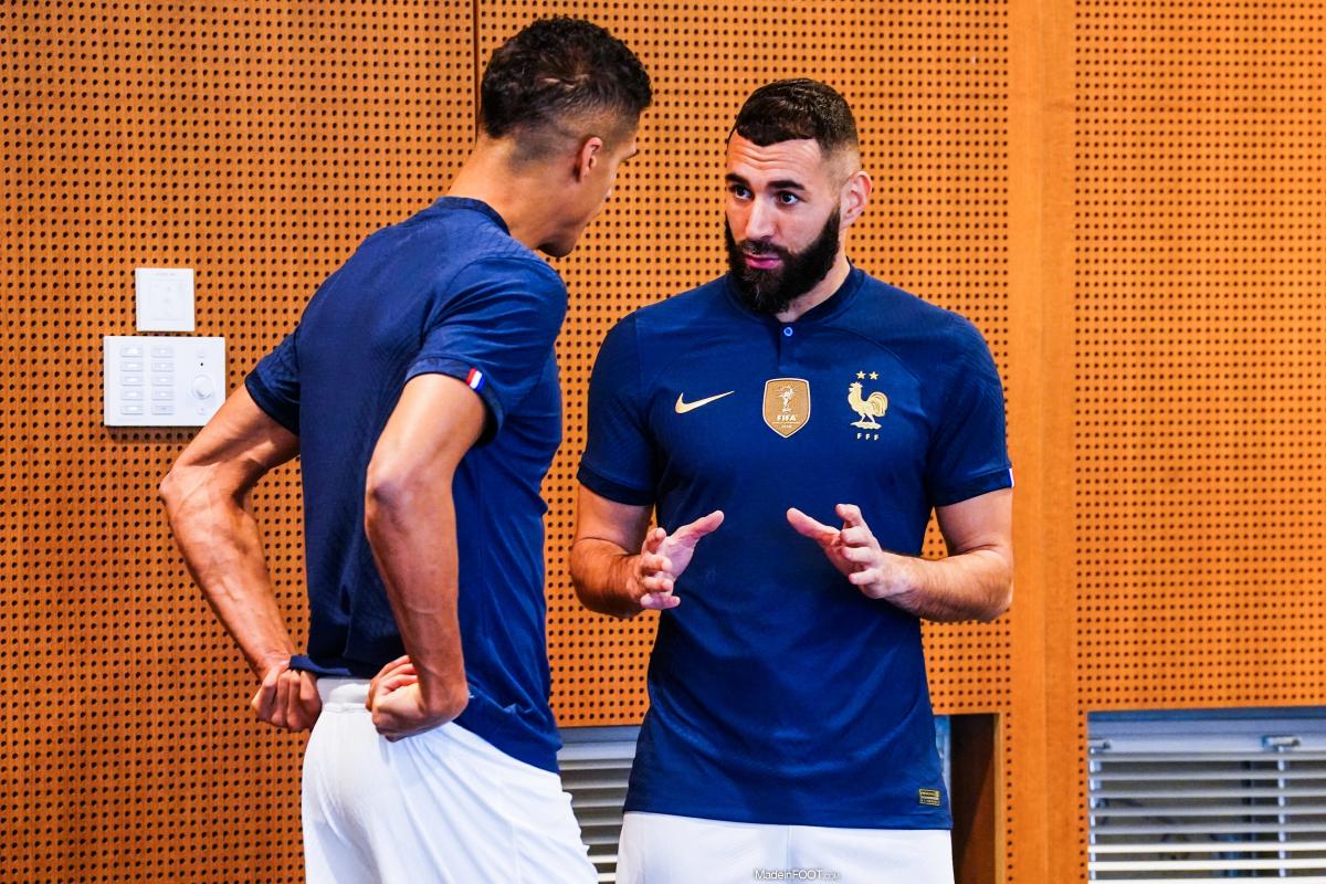 Karim Benzema sous le maillot des Bleus.