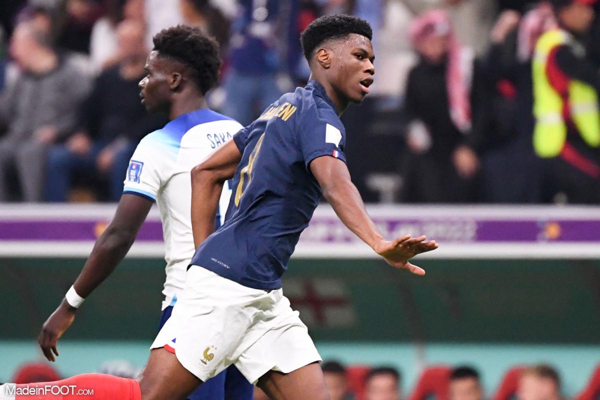 Aurélien Tchouaméni sous le maillot des Bleus.