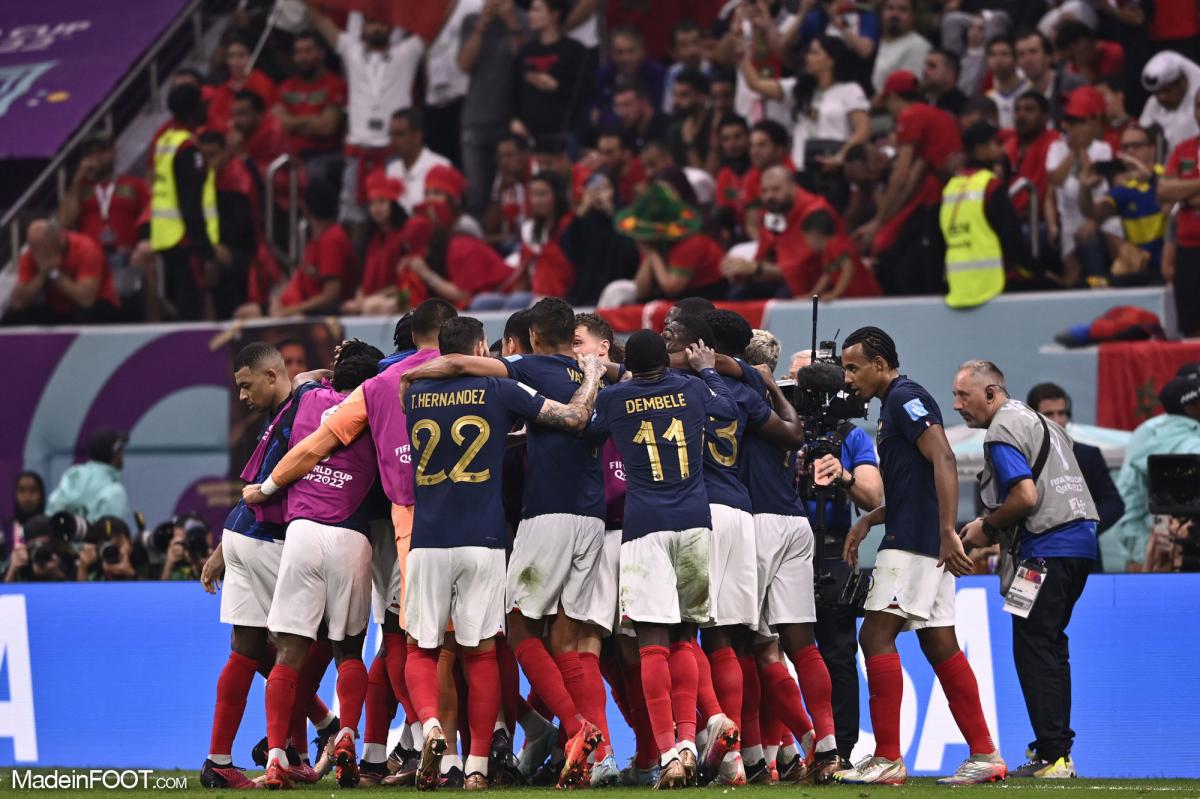 Les numéros des joueurs de l'équipe de France.