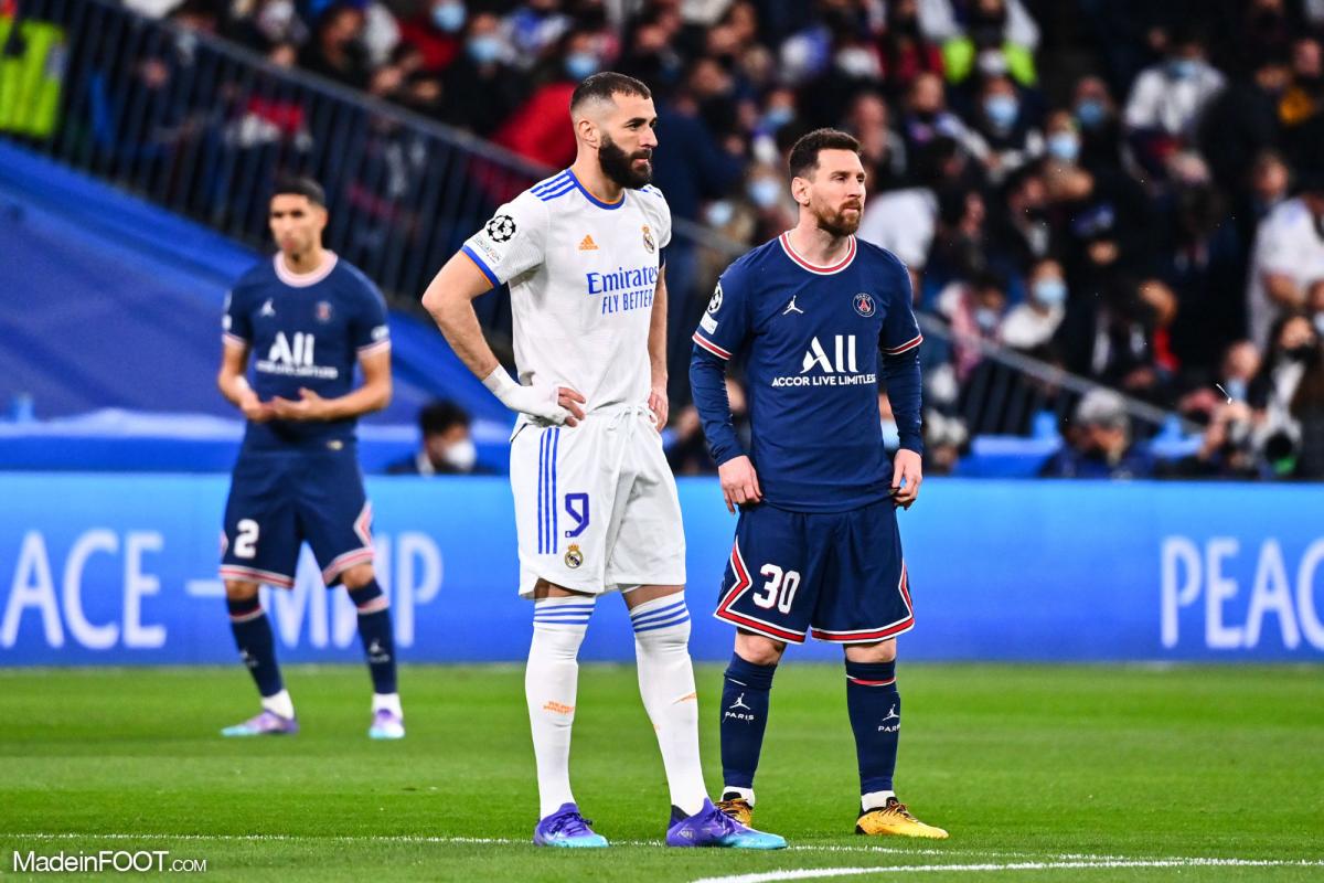 Karim Benzema, l'attaquant du Real Madrid, ici aux côtés de Lionel Messi.