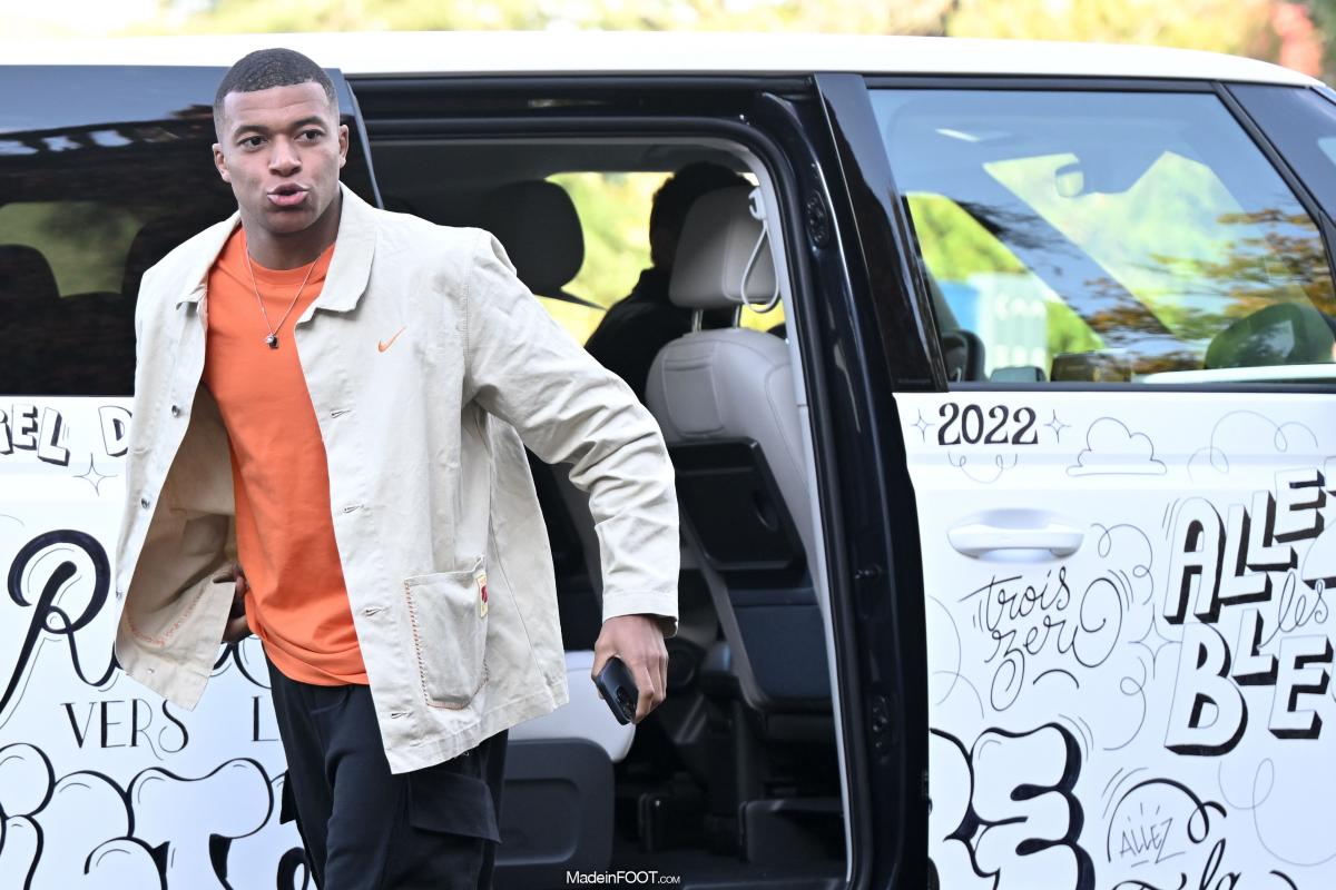 Kylian Mbappé avec l'équipe de France