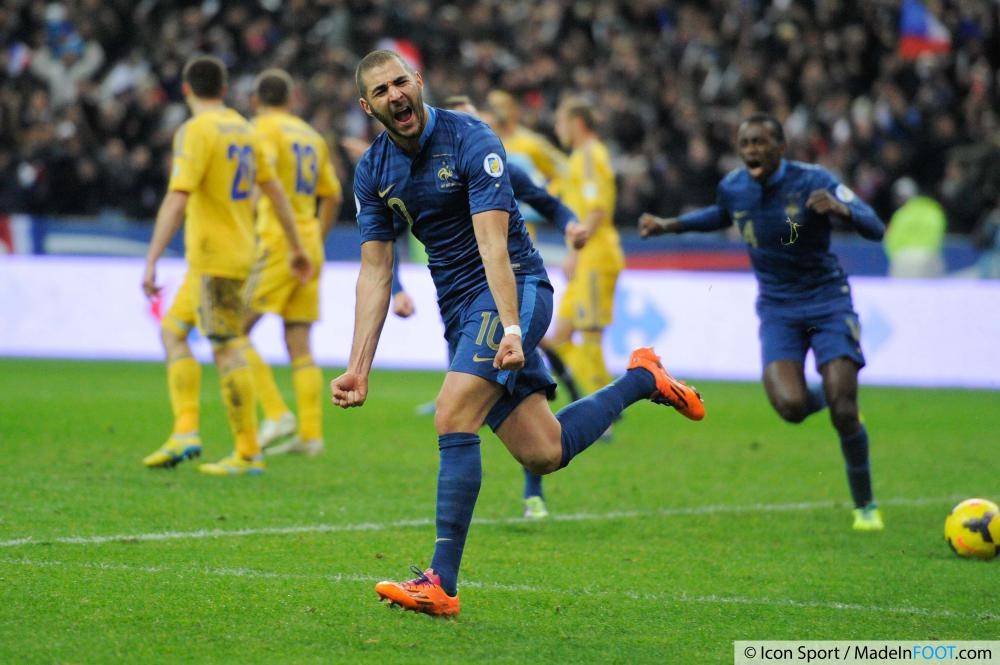 Karim Benzema sous le maillot de l'Équipe de France