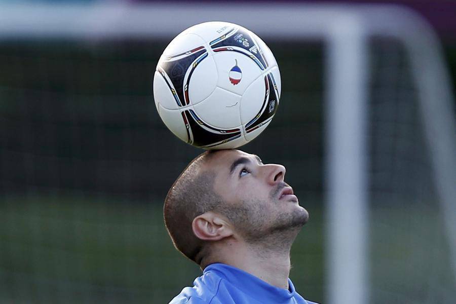 Karim Benzema en équipe de France, lors de l'Euro 2012.