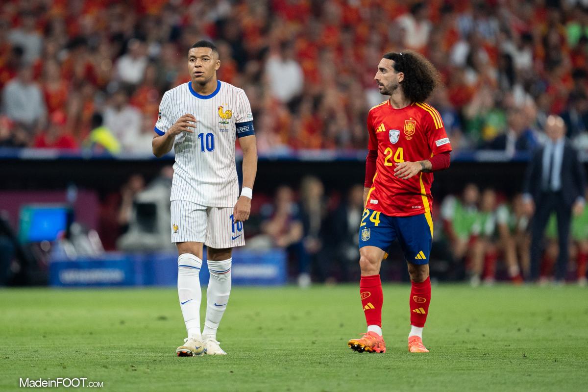 Kylian Mbappé (France), Marc Cucurella (Espagne)