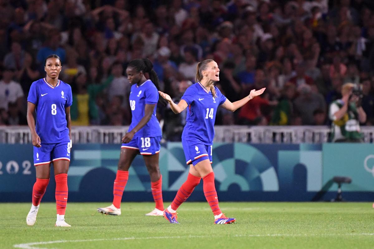 La déception des joueuses françaises.