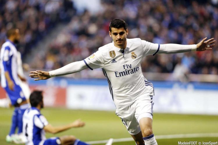 Morata en 2017 avec le Real Madrid.