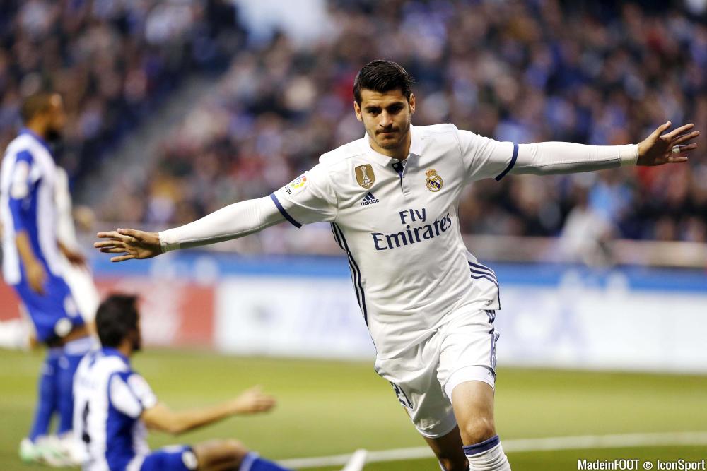Morata en 2017 avec le Real Madrid.