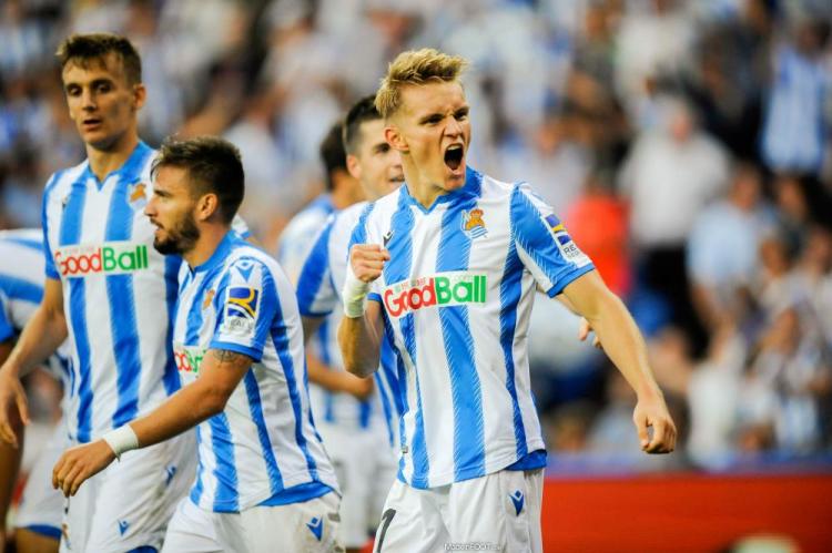 Martin Ødegaard sous le maillot de la Real Sociedad