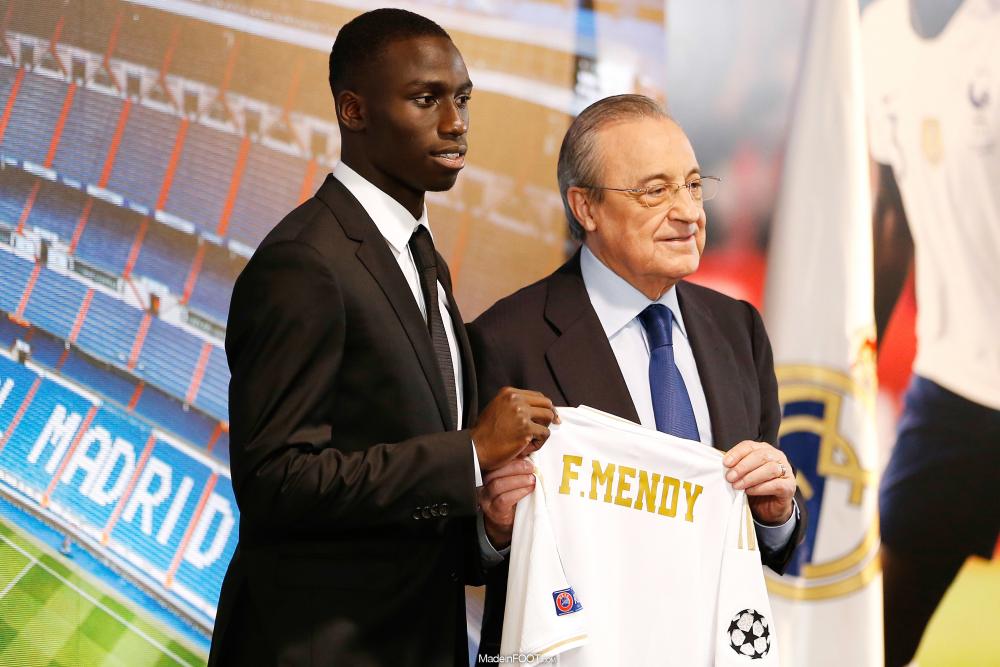 Ferland Mendy lors de sa présentation au Real Madrid