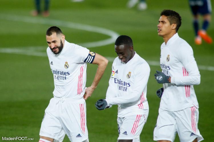Karim Benzema, Ferland Mendy et Raphaël Varane