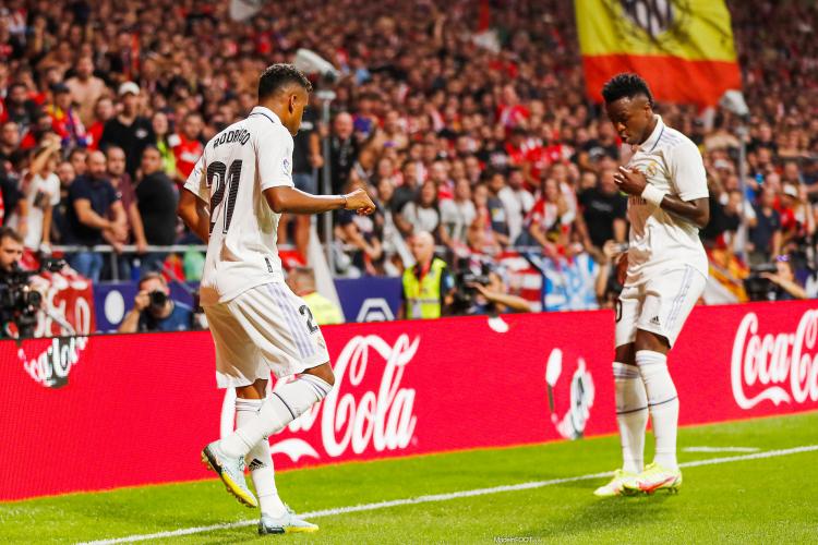 Rodrygo et Vinicius lors du derby face à l'Atletico