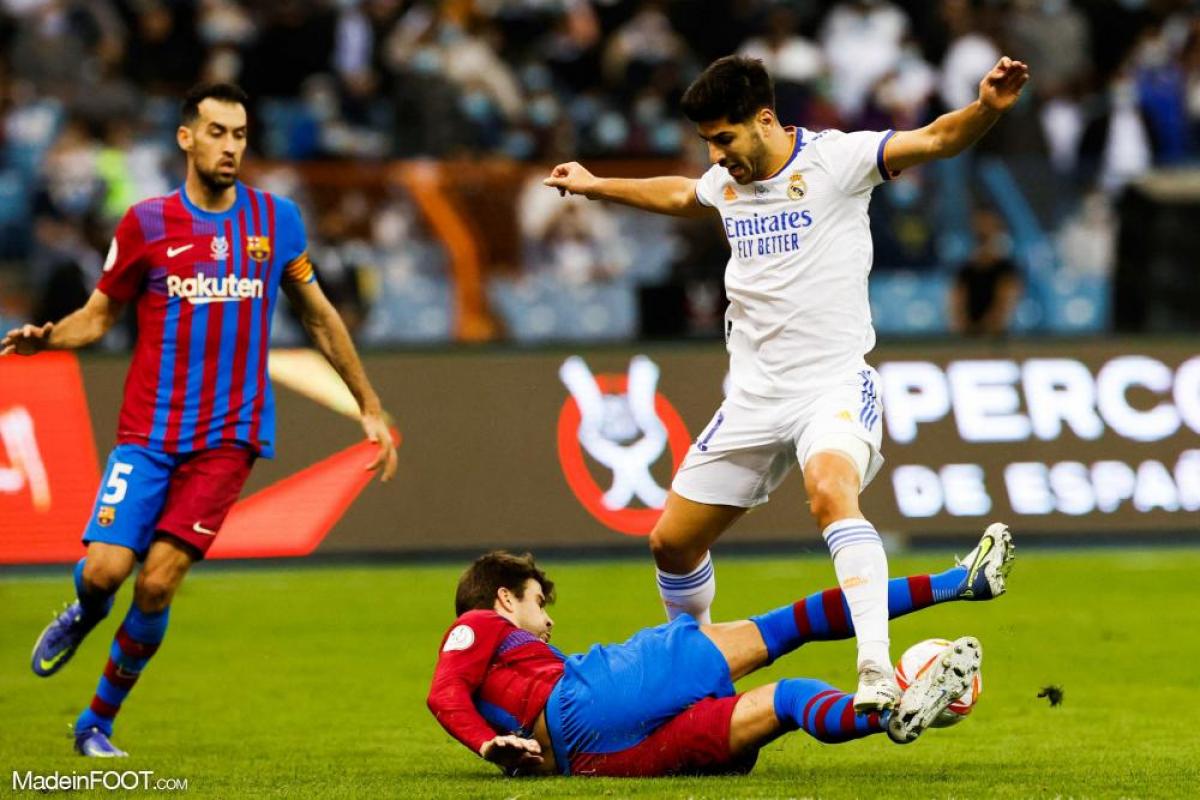 Duel entre Gerard Piqué et Marco Asensio lors du dernier Clasico
