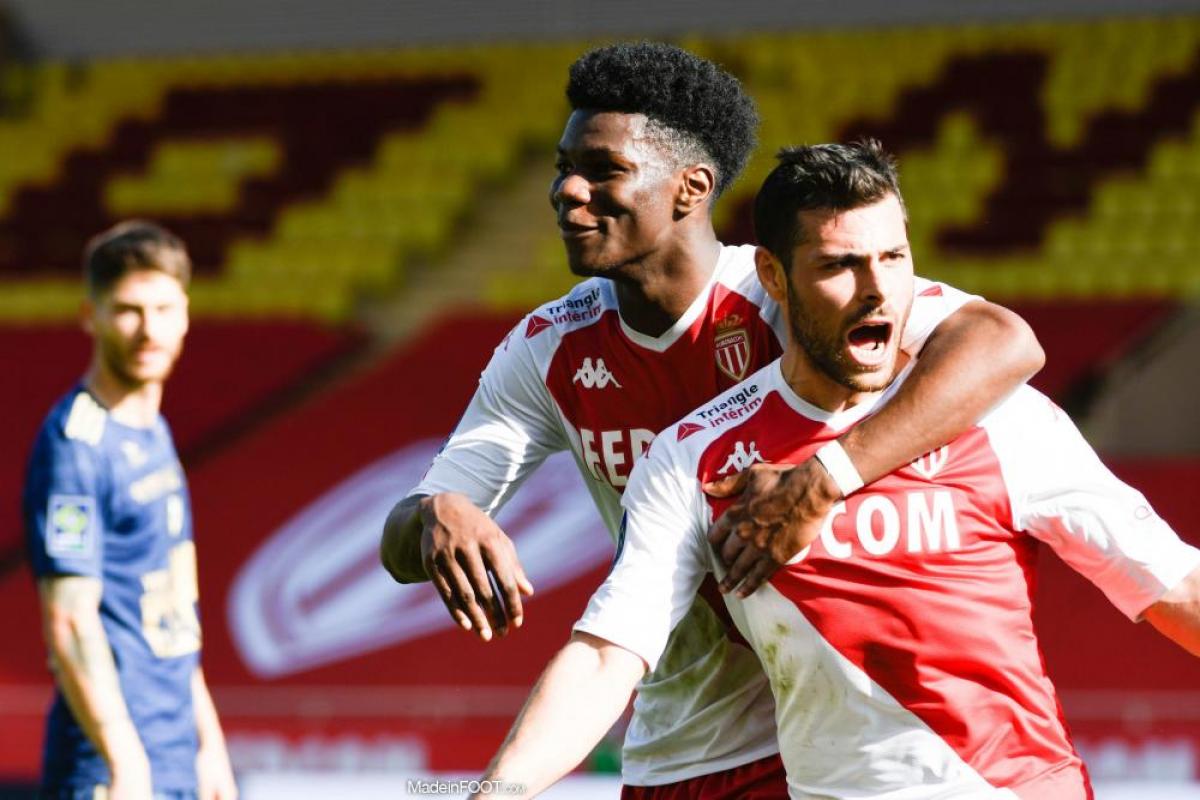 Aurélien Tchouaméni avec l'AS Monaco