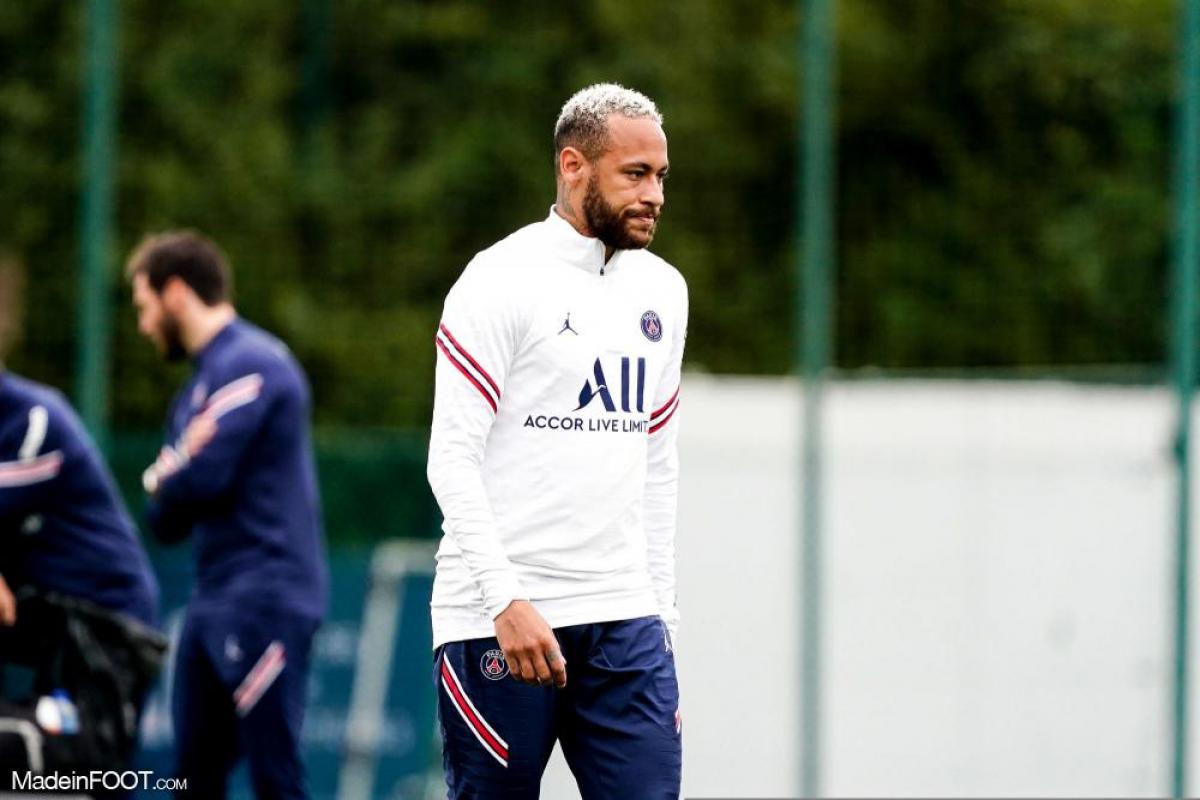 Neymar à l'entraînement du PSG