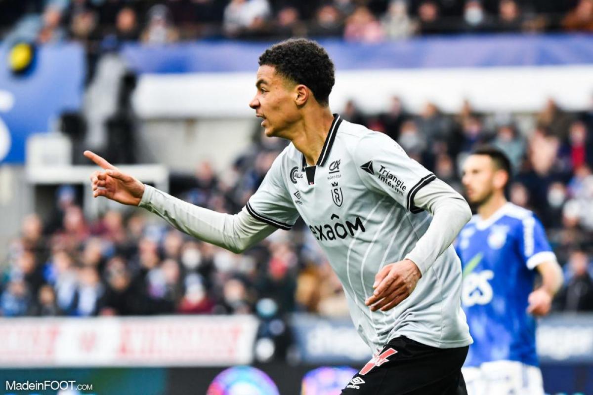Hugo Ekitike, l'attaquant du Stade de Reims.