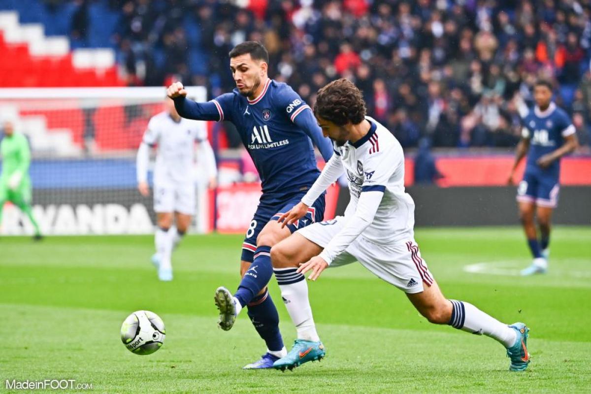 Leandro Paredes, joueur du PSG, ici contre les Girondins.