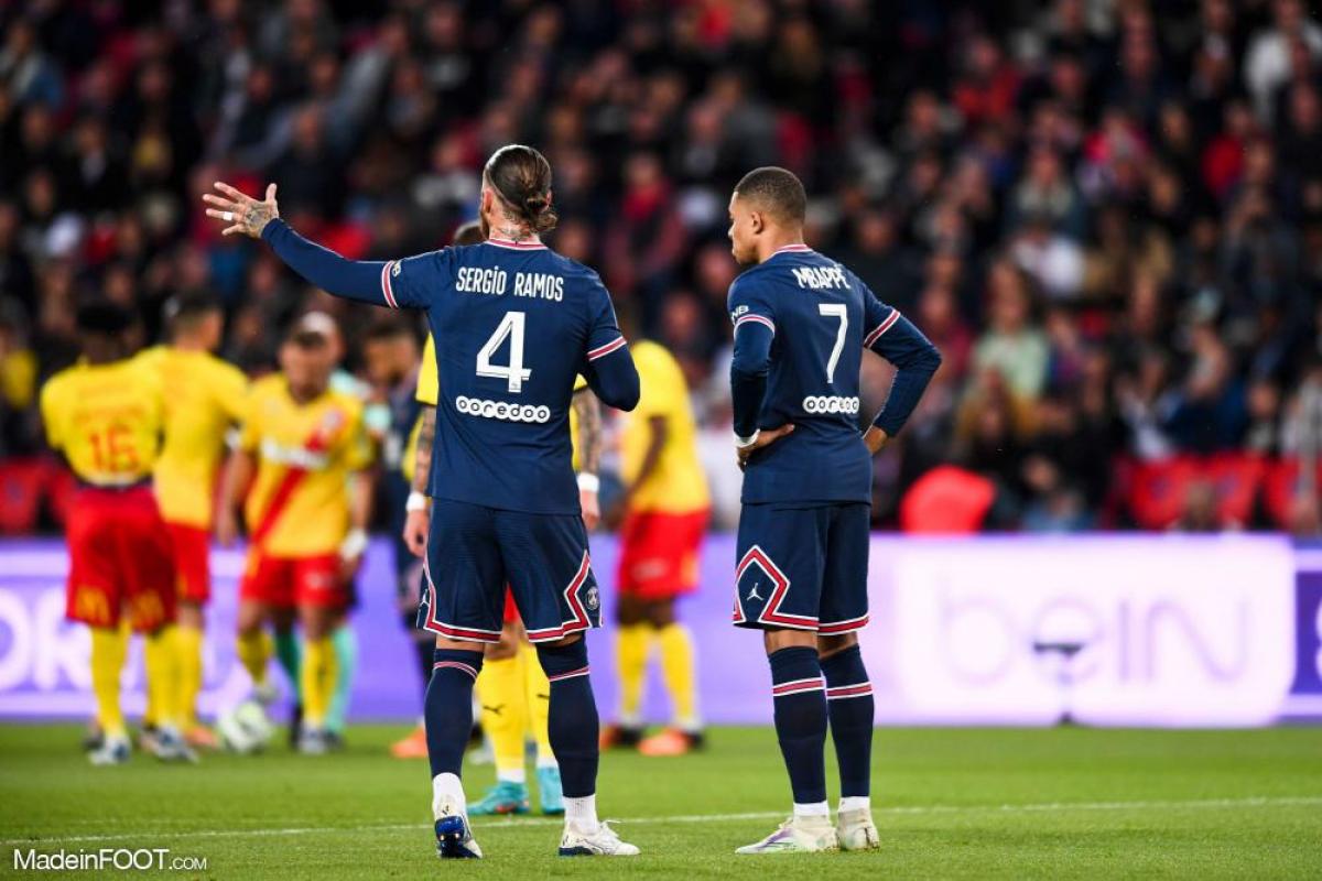 Sergio Ramos et Kylian Mbappé