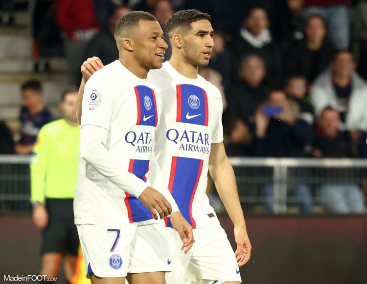 Hakimi et Mbappé.