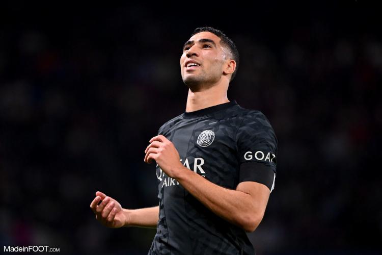 Achraf Hakimi, le défenseur latéral droit du Paris Saint-Germain.
