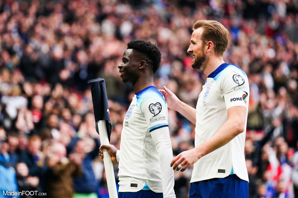 Bukayo Saka et Harry Kane.