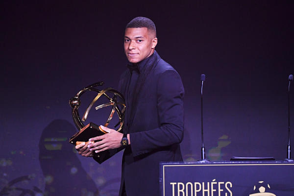 Kylian Mbappé lors de la cérémonie des Trophées UNFP