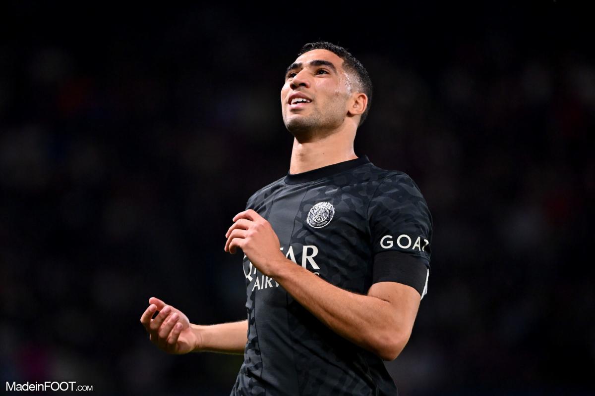Achraf Hakimi, le défenseur latéral droit du Paris Saint-Germain.