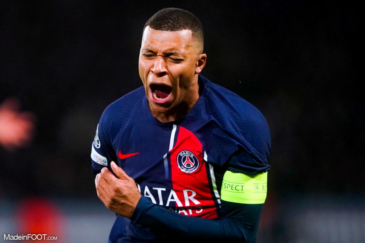 Kylian Mbappé sous le maillot du PSG.