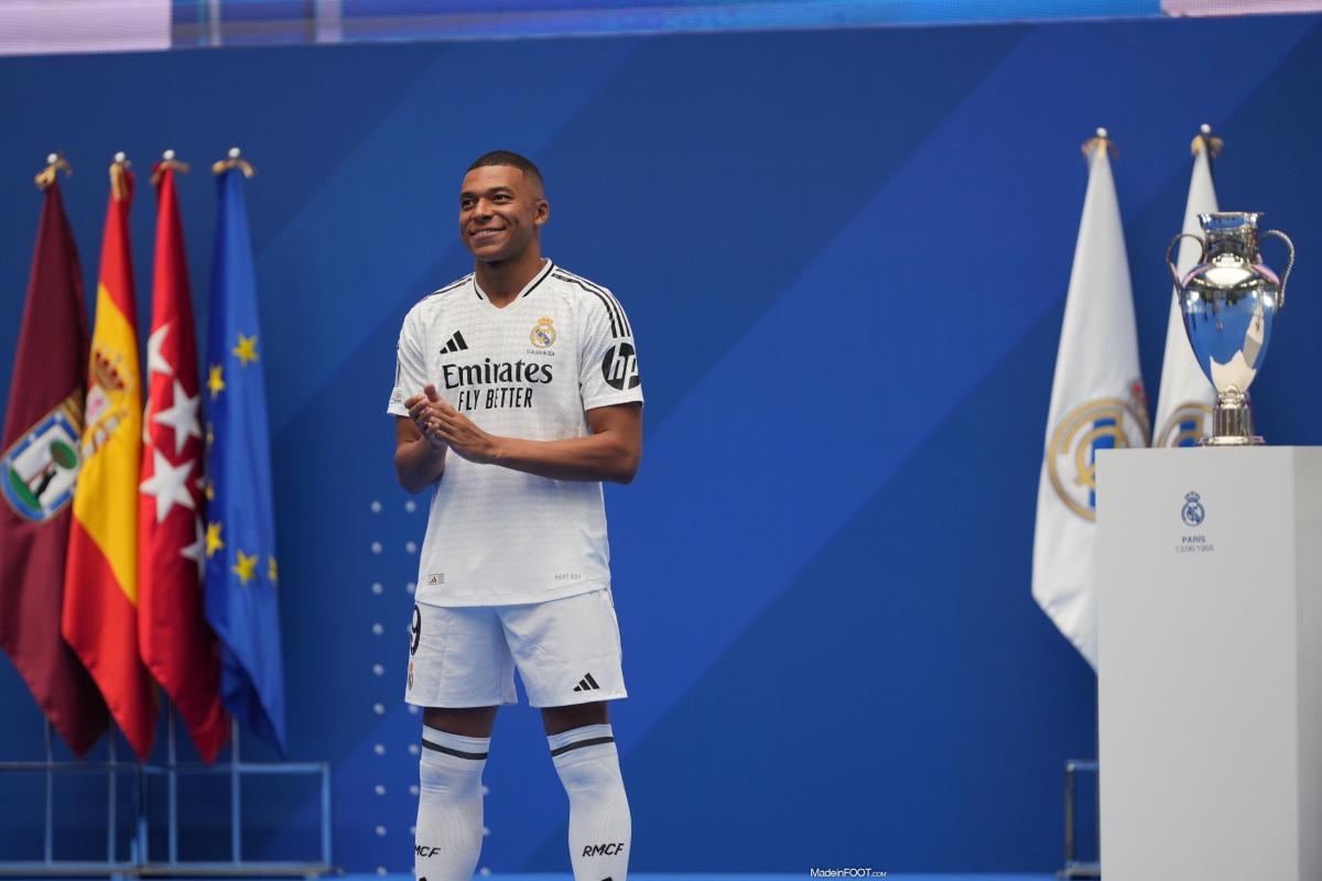 Kylian Mbappé, le nouvel attaquant du Real Madrid, ici sous ses anciennes couleurs du Paris Saint-Germain.
