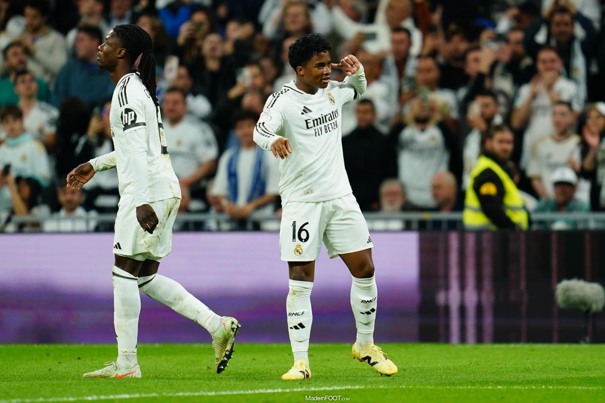 Endrick, attaquant de l'OL prêté par le Real Madrid 