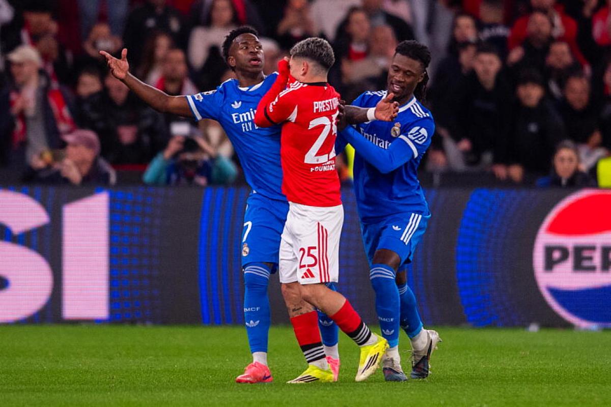 Vinicius Junior (Real Madrid), Gianluca Prestianni (SL Benfica), Eduardo Camavinga (Real Madrid)