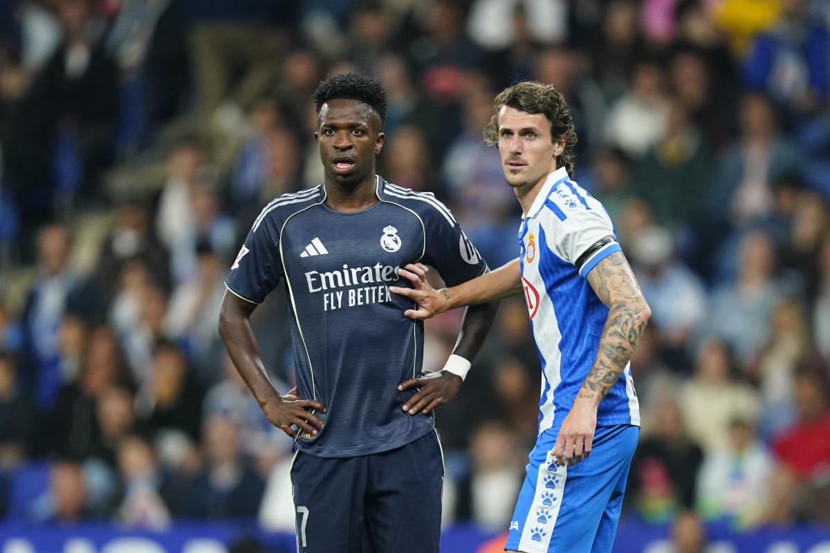 Vinicius Jr, l'attaquant du Real Madrid, ici face au RCD Espanyol Barcelone.