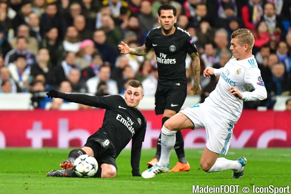 Toni Kroos au duel avec Marco Verratti