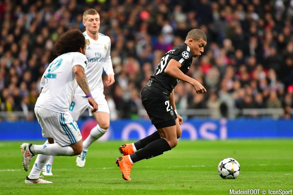 Kylian Mbappé, contre le Real Madrid, en 2018.