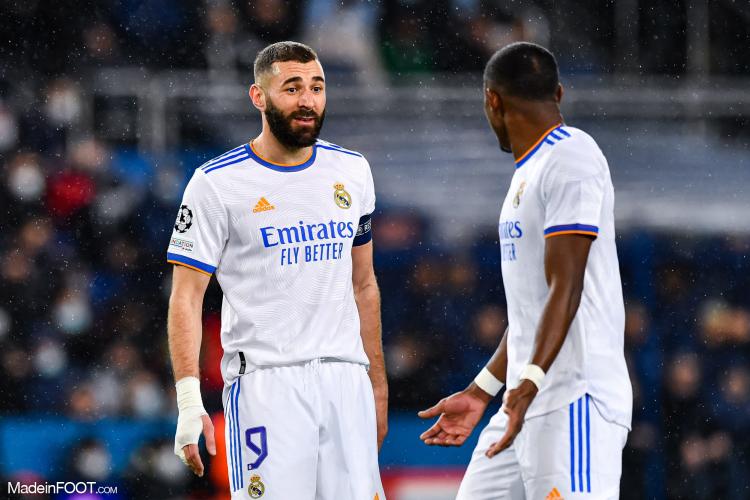 Karim Benzema et David Alaba, joueurs du Real Madrid.