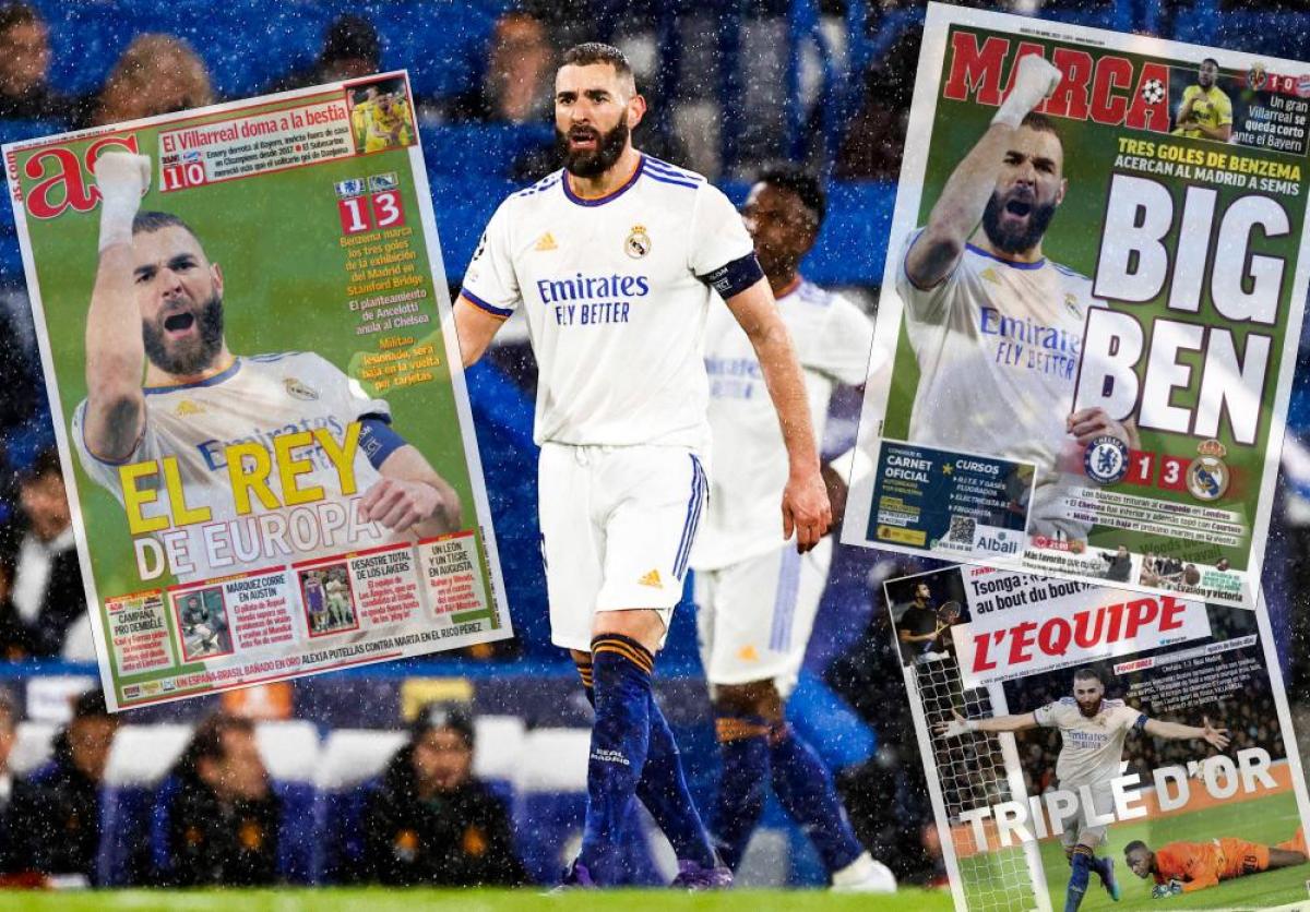 Karim Benzema face à Chelsea