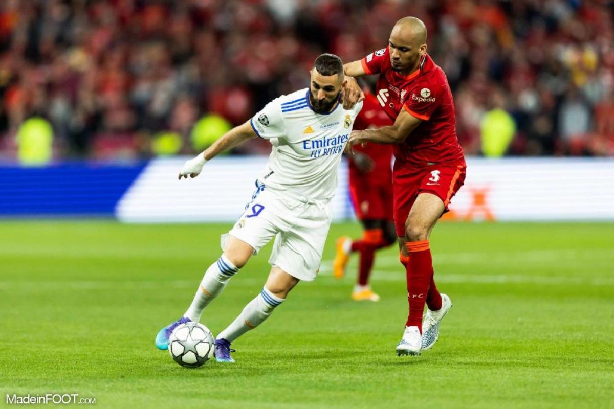 Karim Benzema sous le maillot du Real Madrid. 