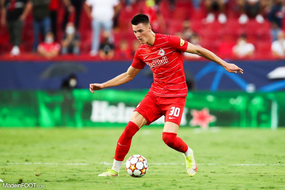 Benjamin Sesko, attaquant du RB Salzbourg 